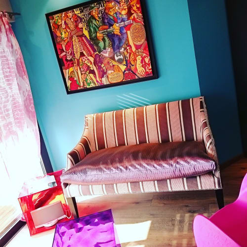 Chambre au décor pop