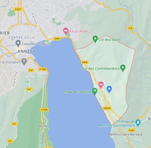 Plan d'Annecy et de Veyrier-du-Lac