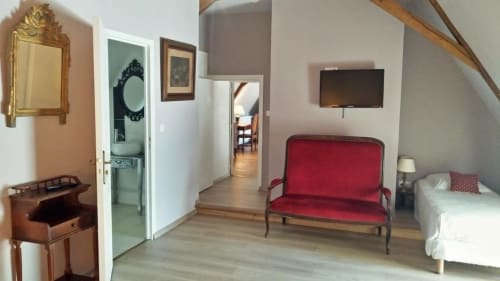 manoir de la touche - salon et piscine - Azay-le-Rideau