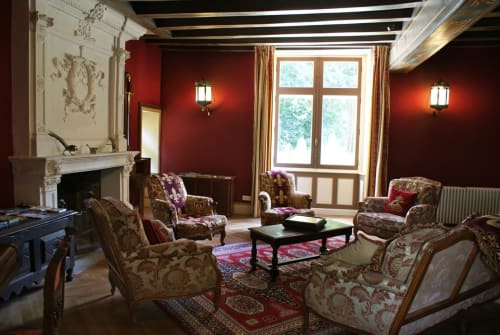 salon manoir de la touche - vacances chateau de la loire