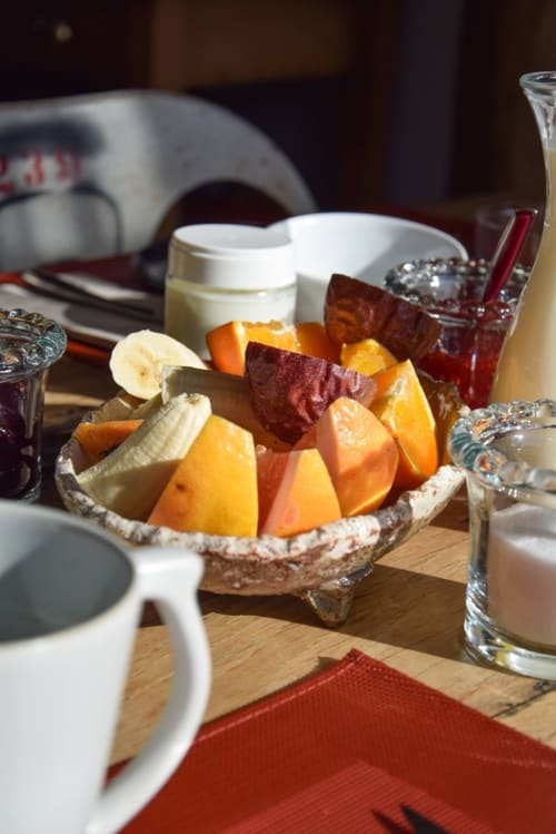 fruit et petit déjeuner la demalerie - château de la Loire