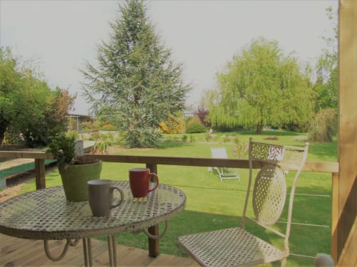 terrasse et petit dejeuner - le clos du clocher
