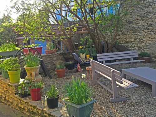 terrasse verdoyante - mobilier de jardin - locations de vacances - Picardie - Chez Robins - gite