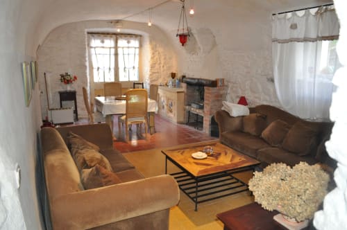 salon tout confort - salle à manger - La Ribeyrette - gîte Gard