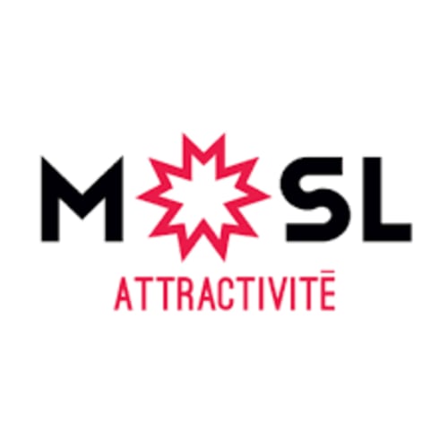 Logo noir et rose de moselle attractivité