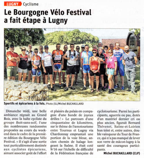 Lugny| Domaine Joseph Lafarge|Cyclisme en Bourgogne