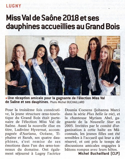 Les Miss Val de Saône invité au Domaine Joseph Lafarge 71 LUGNY