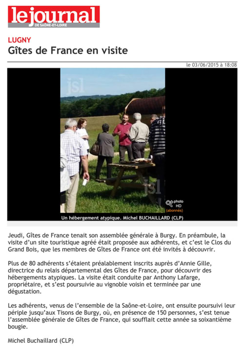 Le Journal de Saône et Loire s'invite au Domaine Joseph Lafarge