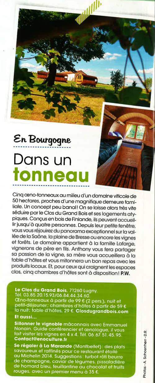 Chambres d'hôtes en Bourgogne Franche-Comté | Lugny | Hébergement mâconnais | Domaine Joseph LAFARGE