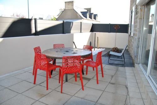 Espace extérieur Zen en vacances à Moguériec, Finistère
