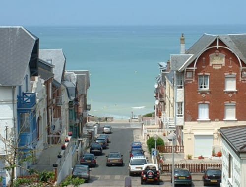 Ault - Straße mit Meerblick - Baie de Somme 