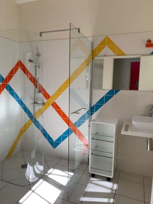 Salle de bain avec douche à l'italienne, La soulenque Luxury B&B, Vignobles du Languedoc