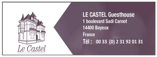 logo le castel guesthouse à bayeux - séjour en chambre d'hôtes