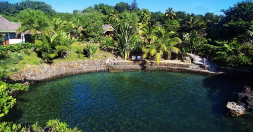 Swimming pool of the Samaria hotel - Location on Sainte Marie island 