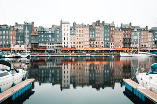 vieux bassin Honfleur - maison à colombages Honfleur