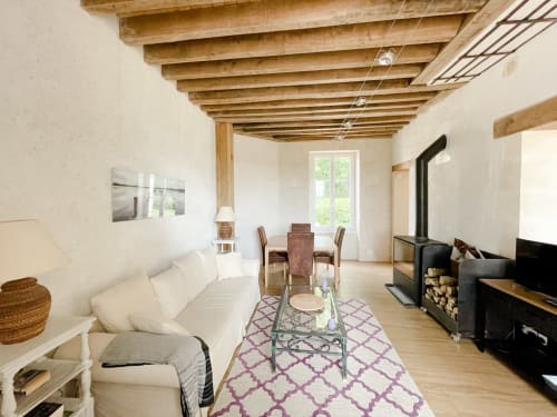 Salon avec cheminée - Domaine du Réveillon - Entrains-sur-Nohain