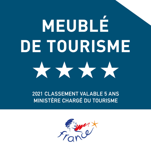 logo meublé de tourisme - gite la chouette étoilée - quatre étoiles