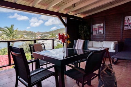 terrasse du bungalow - vacances aux Antilles 