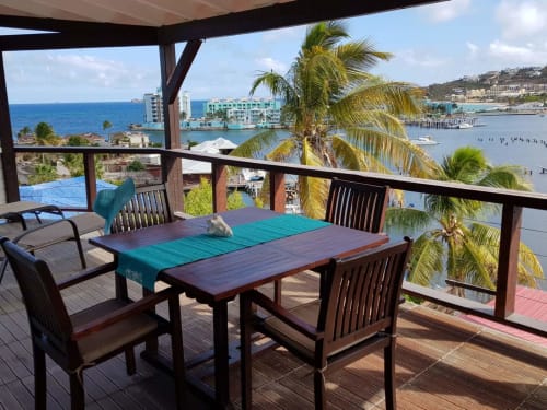 terrasse privée - location avec vue sur la mer à Sint-Maarten