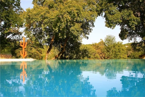 swimming pool with green setting - Manoir Le Roc
