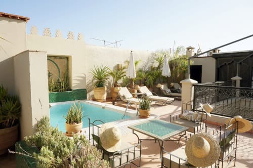 piscine sur le toit du riad - vacances à marrakech
