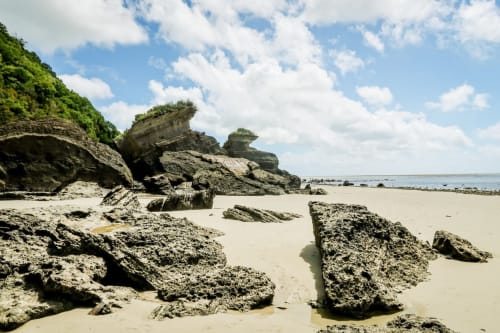 Grande plage à Mayotte.