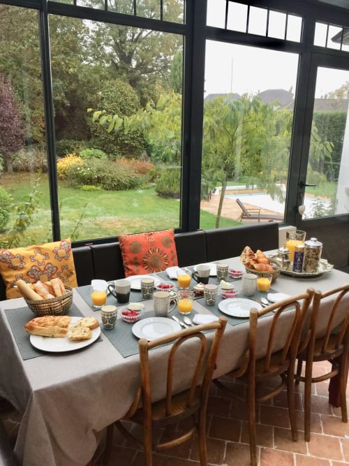 full and gourmet breakfast at the Joussaume Latour guest house/chateau-thierry/portes de la Champagne