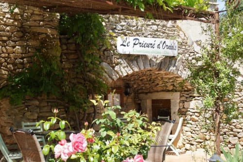 entrance to the Prieuré d'Orniols guest house