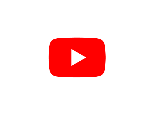 YouTube play button icon red with white triangle representing video content