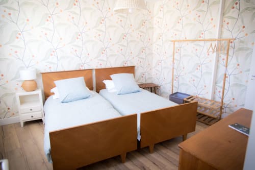twin beds - new bedding - room of the cottage olivanies in champagne - tourism in Champagne