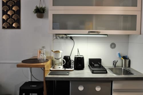 studio à Grenoble moderne - cuisine - Résidence étudiante dans le centre 