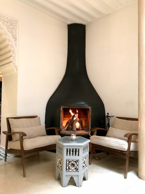 poele à bois - séjour au coeur de marrakech