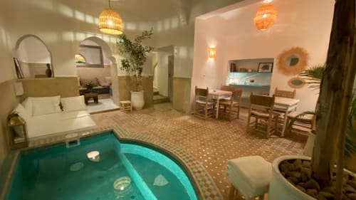 piscine avec salon - séjour au riad ajarif