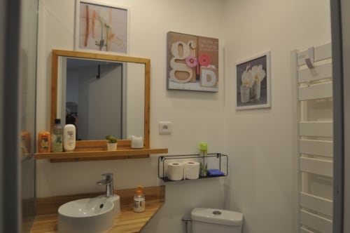 Salle de bain - studio dans el centre de Grenoble - Résidence Beaublache 