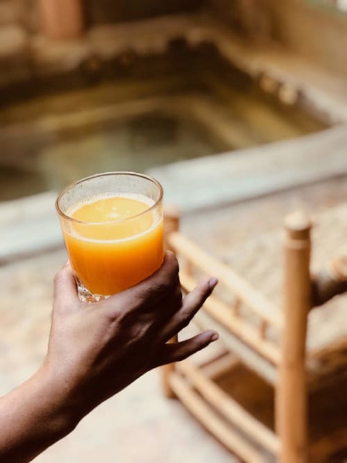 jus d’orange - petit déjeuner inclus - riad ajarif - marrakech