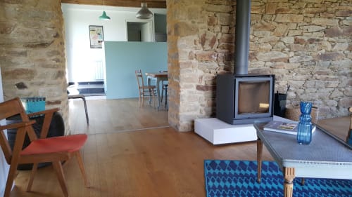 salon - poele à bois - ecogîtes - Bretagne - Baden