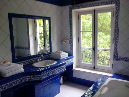 salle de bain bleue - Château de Ré