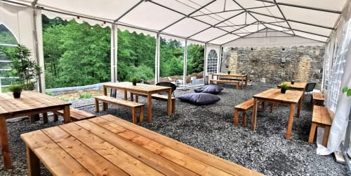 tente de réception pendant l'été
