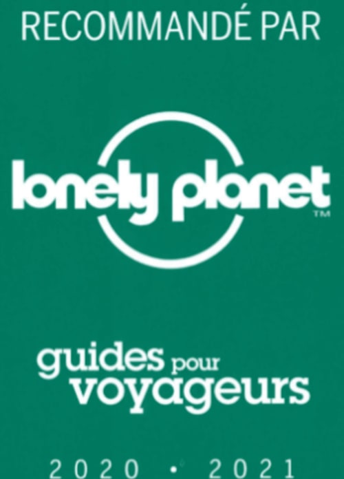 Badge Lonely Planet des guides recommandés pour voyageurs 2020-2021 de la Maison d'hôtes Entre Terre Et Ciel à Rémuzat