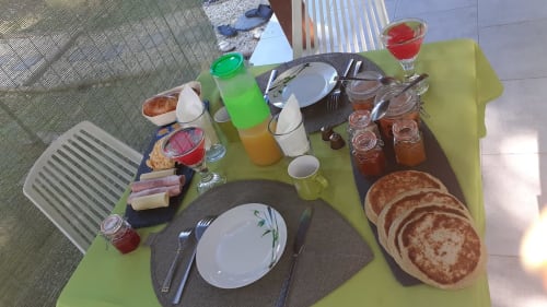 Petit-déjeuner maison, Ô Ti Jacko, Guadeloupe. 