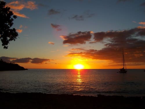 sunset in Basse Terre - Le Bougainvillier Blanc