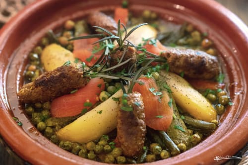 best tagine of Morocco at L'Ma Lodge excellent Moroccan cuisine revisited with vegetables from the garden skoura cooking class