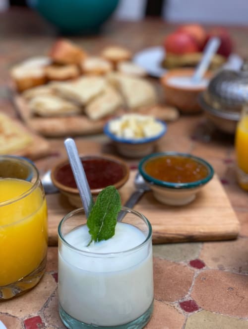 petit déjeuner gourmand du riad ajarif et Tawargit - marrrakech 