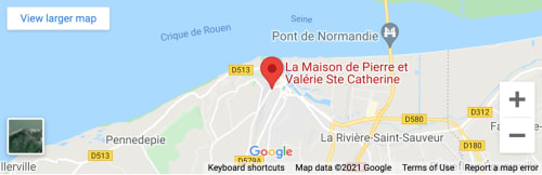 Carte et localisation La maison de Pierre et Valérie Sainte Catherine, Honfleur. 