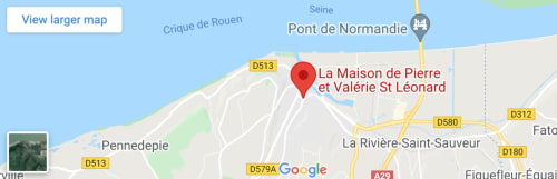 Carte localisation La maison de Pierre et Valérie St Léonard. Honfleur. 