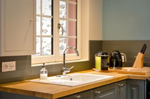 Kitchen space work plan, The house of Pierre and Valérie, Sainte-Catherine, Honfleur.