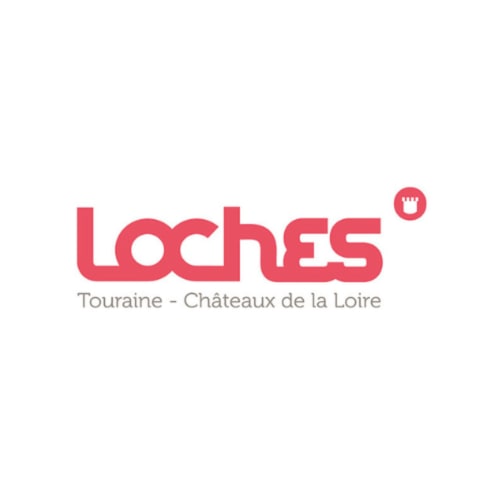 Loches Touraine Châteaux de la Loire logo with castle icon for Château de Ré bed and breakfast