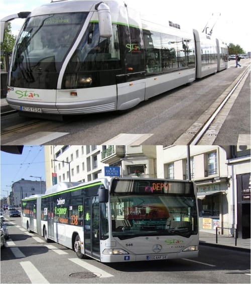 Système de tram et bus Stan à Vandœuvre-lès-Nancy, France près de Nancy, logement