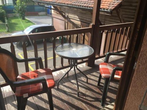 Balcon, chambre double, chambre d'hôtes, Vaud, Suisse.