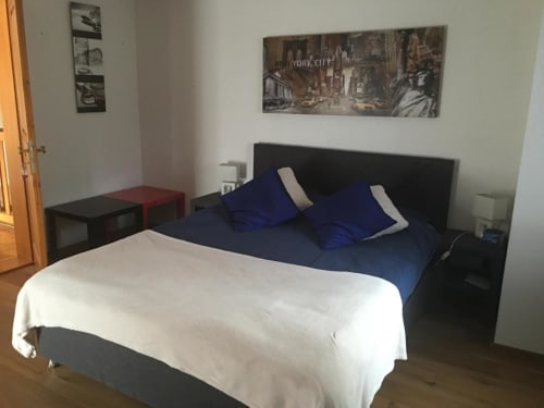 Chambre double, Chambre d'hôtes, Vaud, Suisse. 
